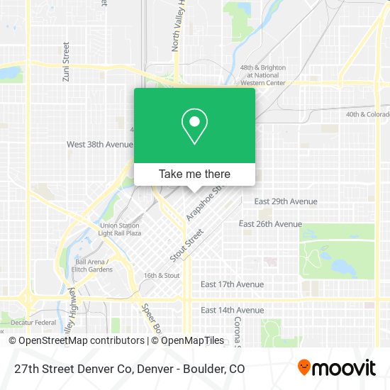 27th Street Denver Co map