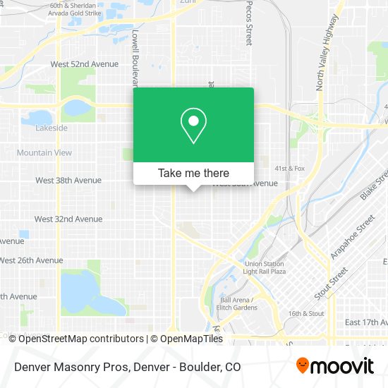 Denver Masonry Pros map
