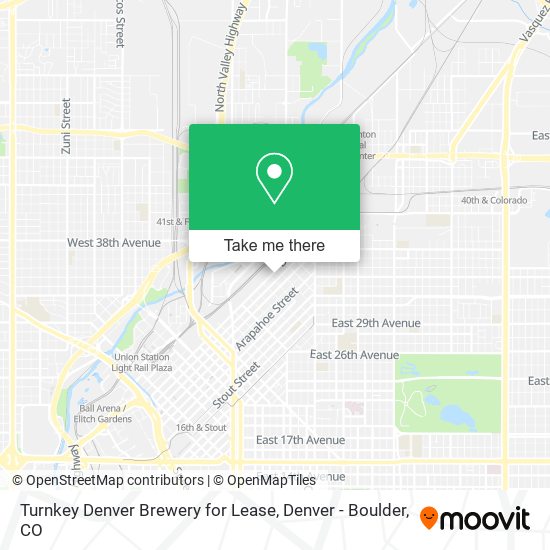 Mapa de Turnkey Denver Brewery for Lease