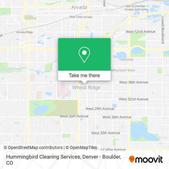 Mapa de Hummingbird Cleaning Services