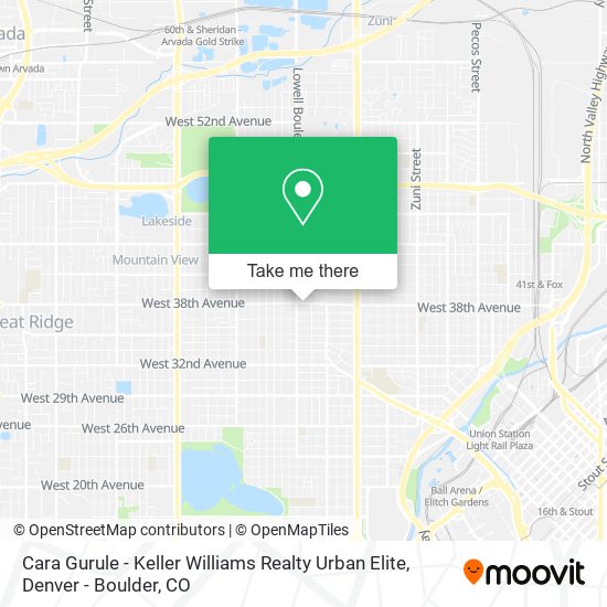 Mapa de Cara Gurule - Keller Williams Realty Urban Elite