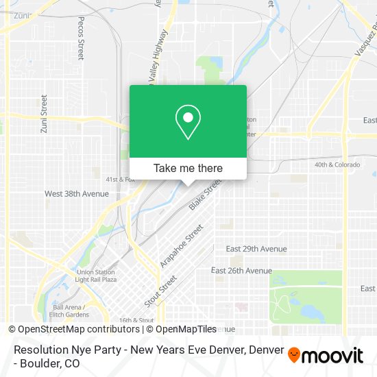 Resolution Nye Party - New Years Eve Denver map