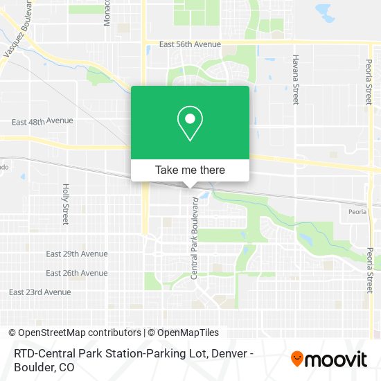 Mapa de RTD-Central Park Station-Parking Lot