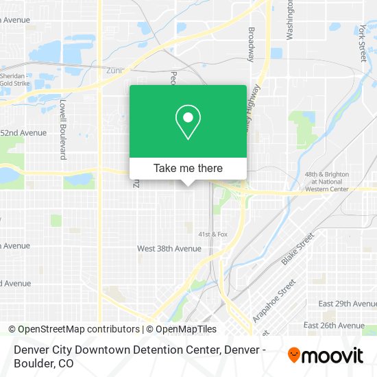 Mapa de Denver City Downtown Detention Center