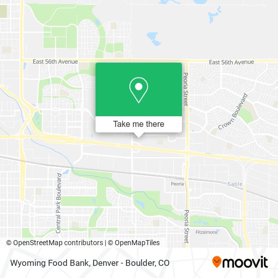 Mapa de Wyoming Food Bank