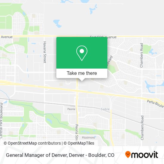 General Manager of Denver map