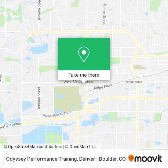 Odyssey Performance Training map