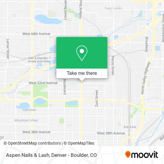Aspen Nails & Lash map