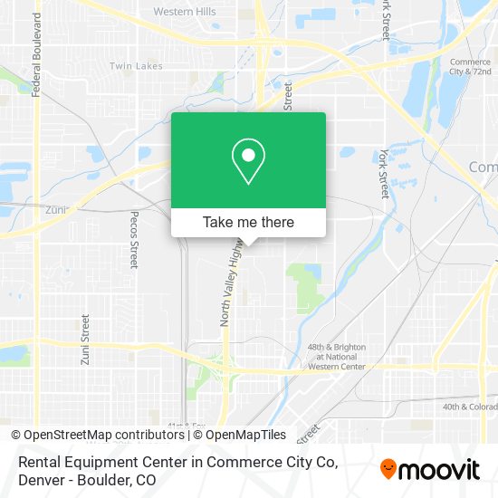 Rental Equipment Center in Commerce City Co map