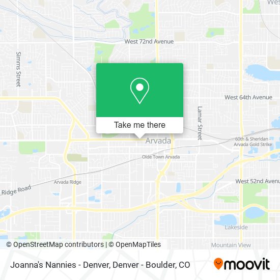 Joanna's Nannies - Denver map