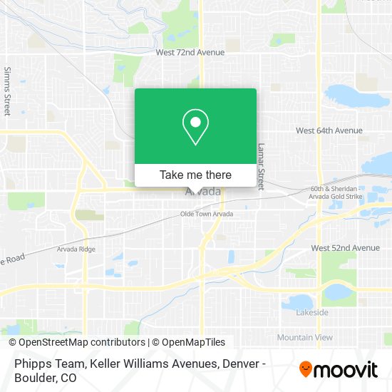 Phipps Team, Keller Williams Avenues map
