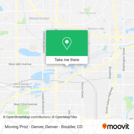 Moving Proz - Denver map