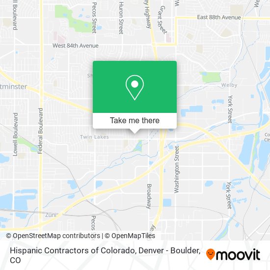 Hispanic Contractors of Colorado map