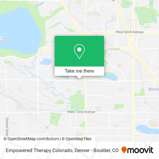 Mapa de Empowered Therapy Colorado