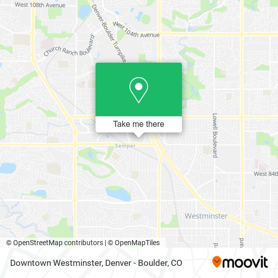 Downtown Westminster map