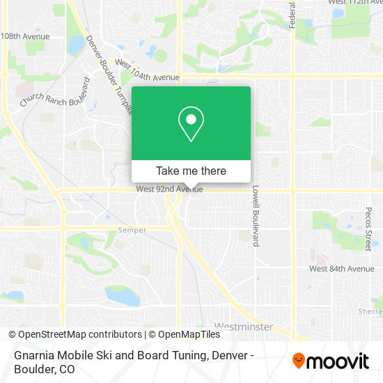 Mapa de Gnarnia Mobile Ski and Board Tuning