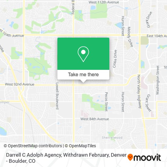 Mapa de Darrell C Adolph Agency, Withdrawn February