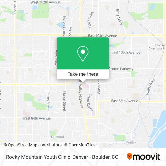 Mapa de Rocky Mountain Youth Clinic