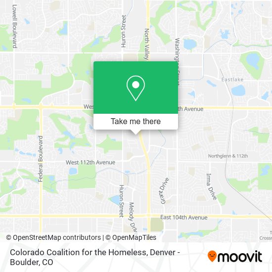 Mapa de Colorado Coalition for the Homeless