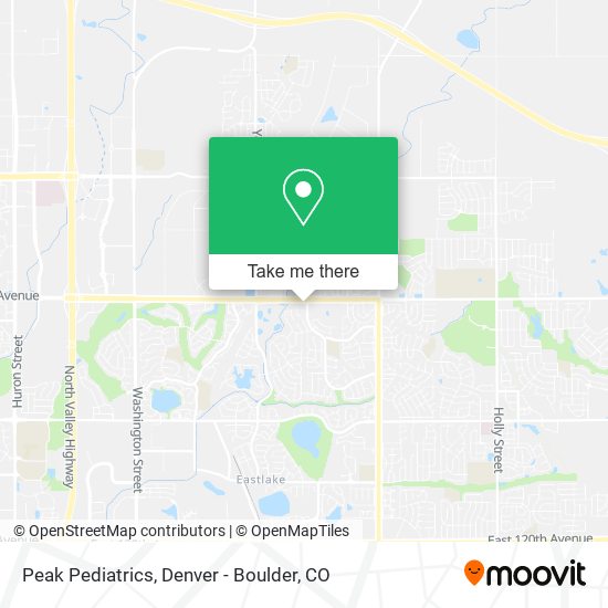 Peak Pediatrics map