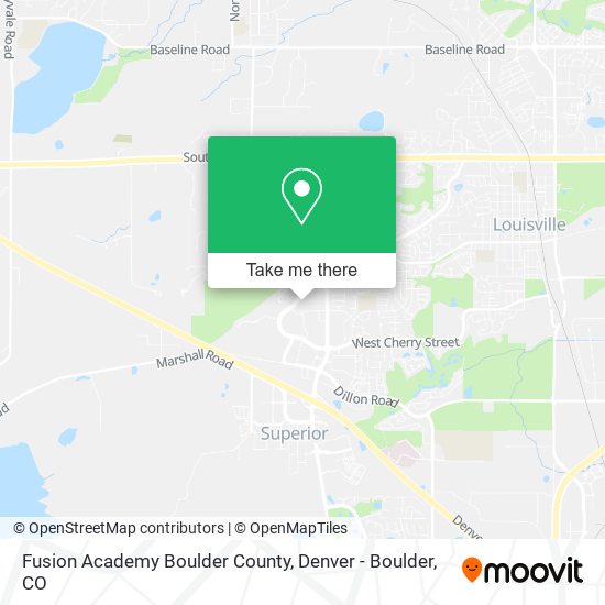 Mapa de Fusion Academy Boulder County