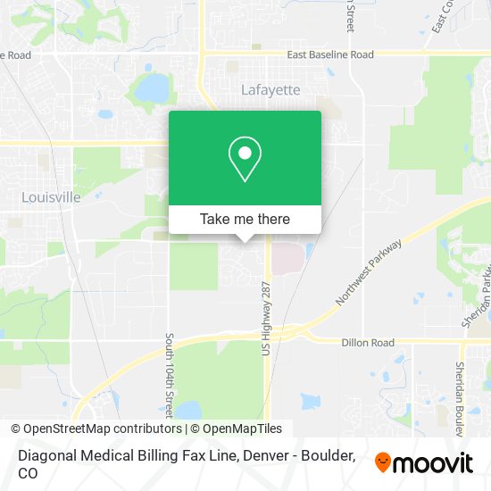 Diagonal Medical Billing Fax Line map