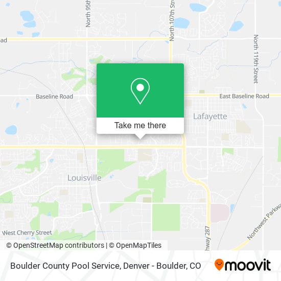 Boulder County Pool Service map