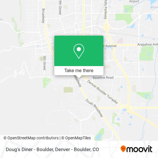 Doug's Diner - Boulder map