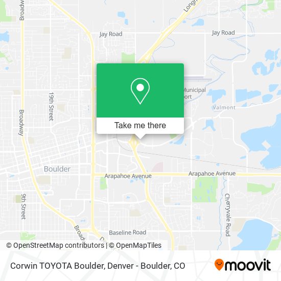 Corwin TOYOTA Boulder map