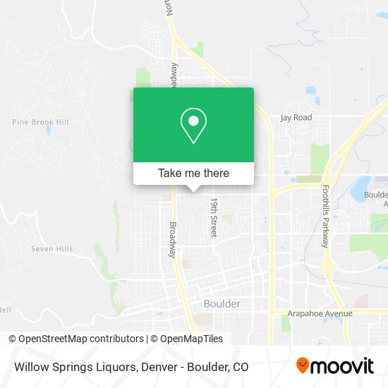 Mapa de Willow Springs Liquors