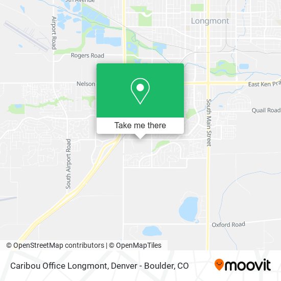 Caribou Office Longmont map