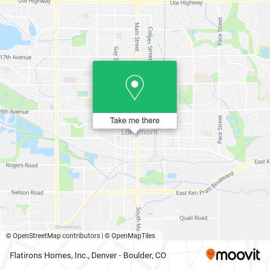 Flatirons Homes, Inc. map