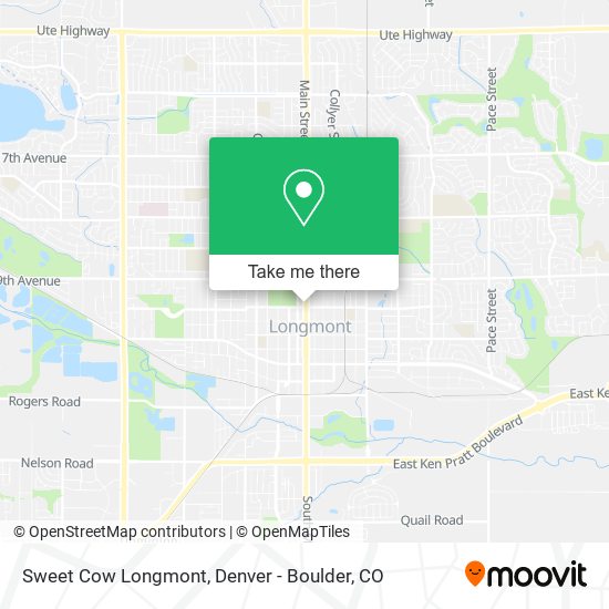 Sweet Cow Longmont map