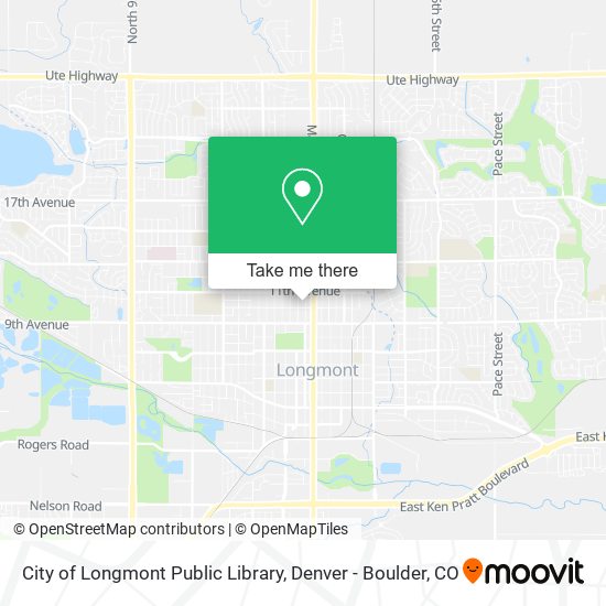 City of Longmont Public Library map