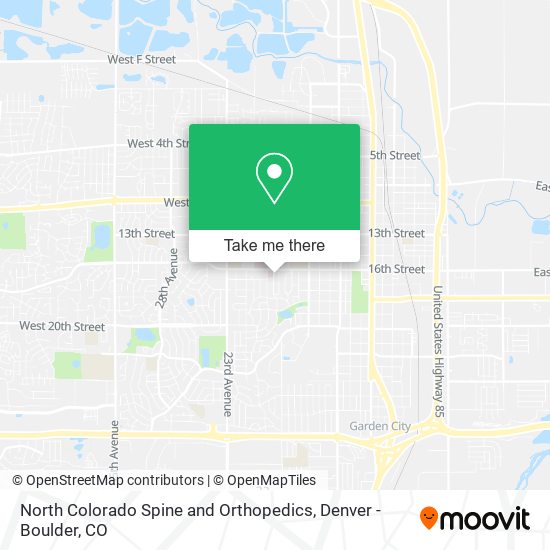 North Colorado Spine and Orthopedics map