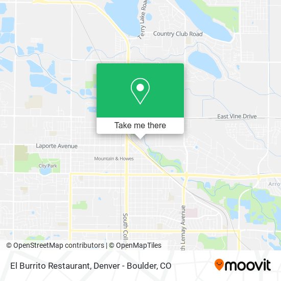 El Burrito Restaurant map