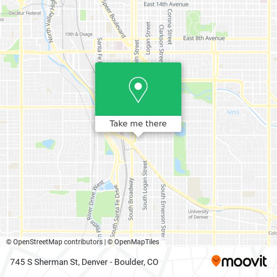 745 S Sherman St map