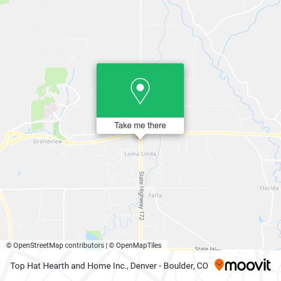 Mapa de Top Hat Hearth and Home Inc.