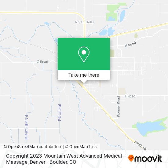 Copyright 2023 Mountain West Advanced Medical Massage map