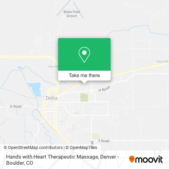 Hands with Heart Therapeutic Massage map