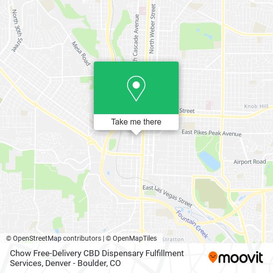 Chow Free-Delivery CBD Dispensary Fulfillment Services map