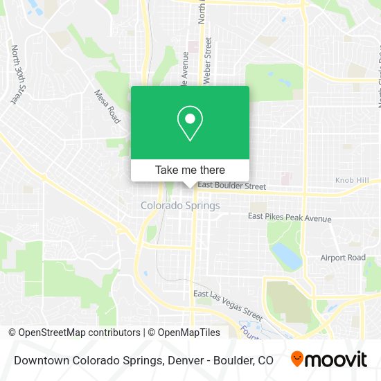 Downtown Colorado Springs map