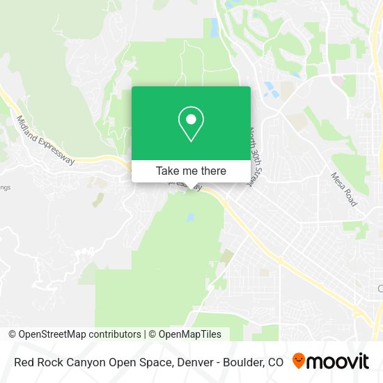 Red Rock Canyon Open Space map