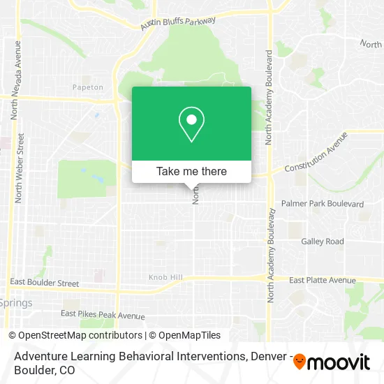 Adventure Learning Behavioral Interventions map