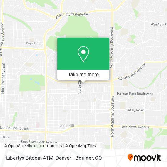 Mapa de Libertyx Bitcoin ATM