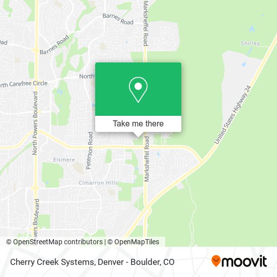 Mapa de Cherry Creek Systems