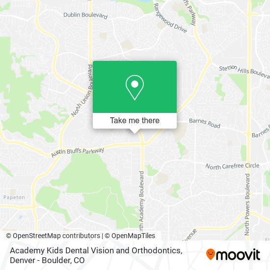 Academy Kids Dental Vision and Orthodontics map
