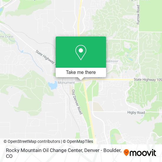 Rocky Mountain Oil Change Center map