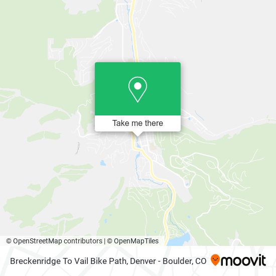 Breckenridge To Vail Bike Path map