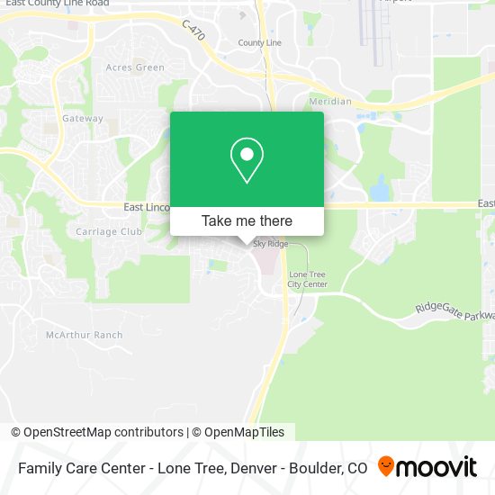 Family Care Center - Lone Tree map